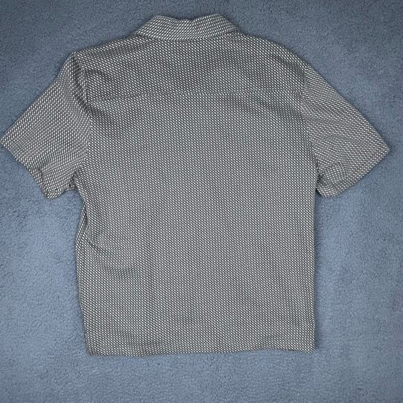NWT Free Plonet Mens Button Up Shirt Shorts Outfit Set Large Olive Pockets Logo - Picture 4 of 16